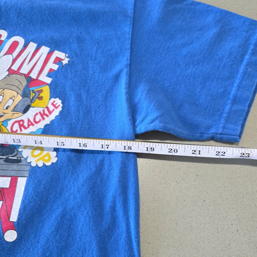 Kelloggs Rice Krispies Snap Crackle Pop Make Some Noise Blue Graphic Tee Mens M - Picture 6 of 8